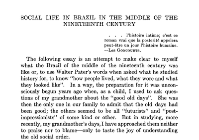Capa de Social life in Brazil